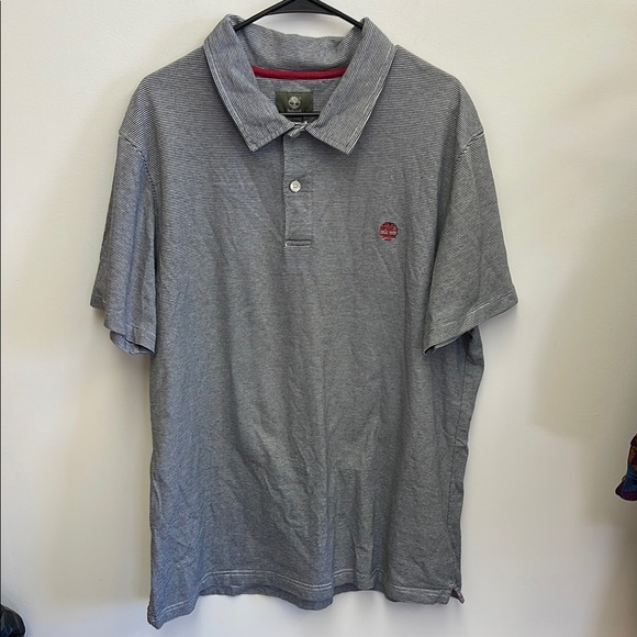 Timberland Black and White Polo Shirt Classic Design - Picture 2 of 7